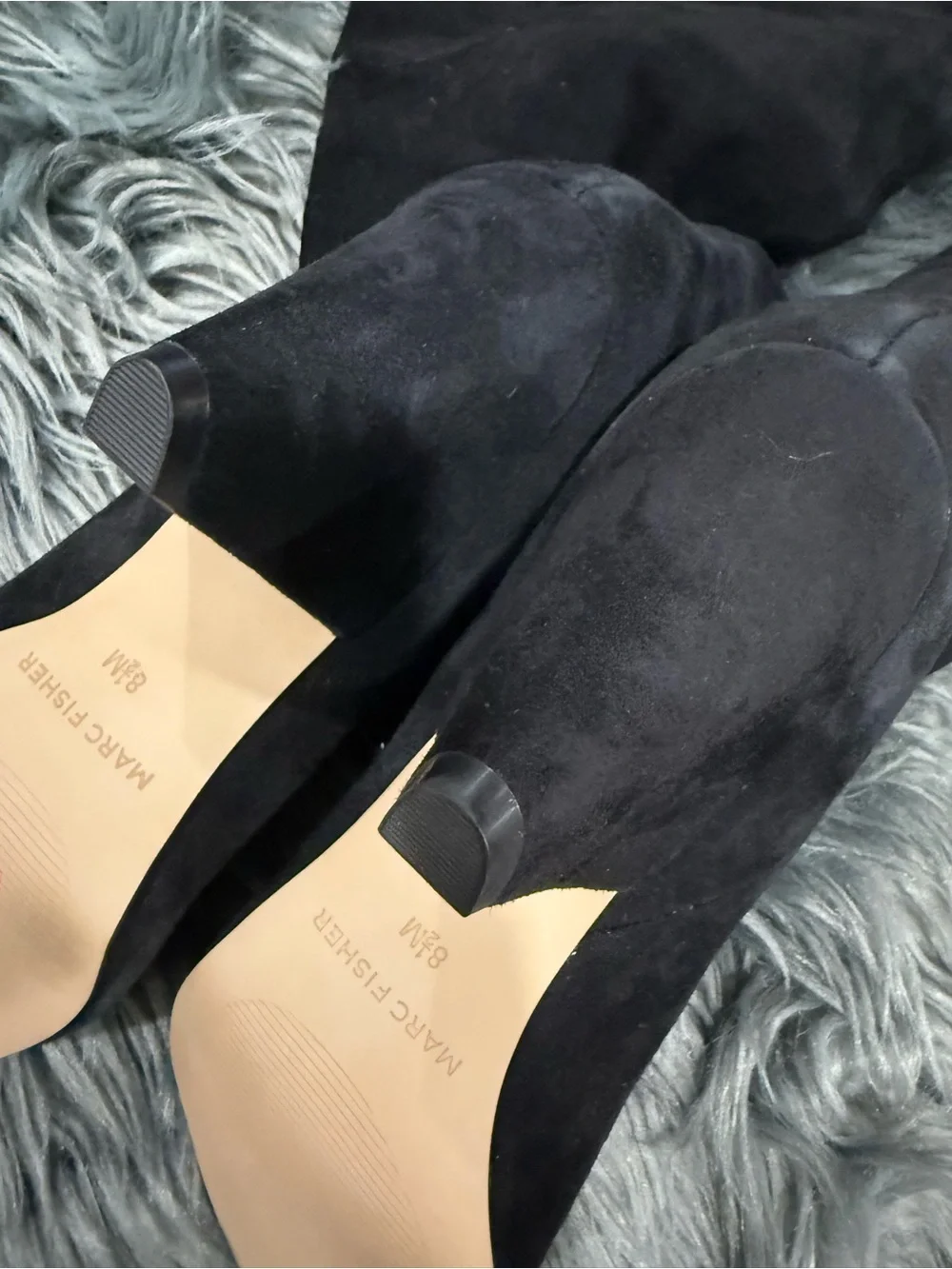 NEW Marc Fisher Suede Over the Knee Boots - Size 8.5 | Color: Black